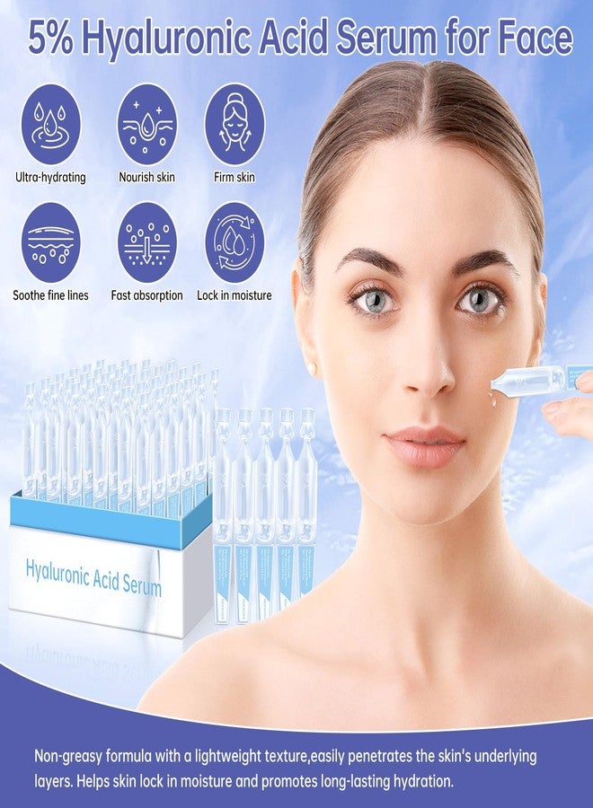 mopayzer 30 Pcs 5% Hyaluronic Acid Serum Ultra-Hydrating Vials, Hyaluronic Acid Tubes, Wake Nature Perfection Hylunaric Acid Serum, Single-Use Ultra-Hydrating Essence for Face - Image 3